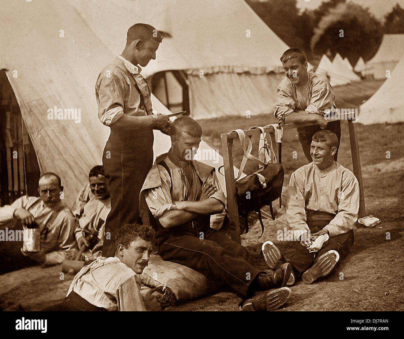 British Army Camp Victorian period Stock Photo