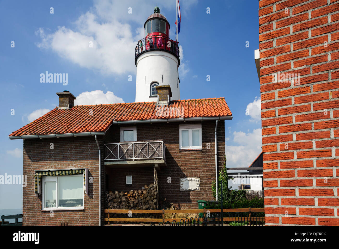 Lighthouse of fishing village Urk, Flevoland province, Netherlands Stock Photo