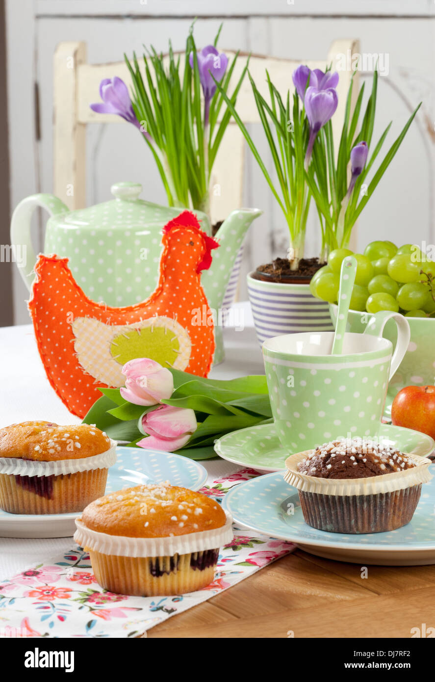 Gray tea set Stock Photo