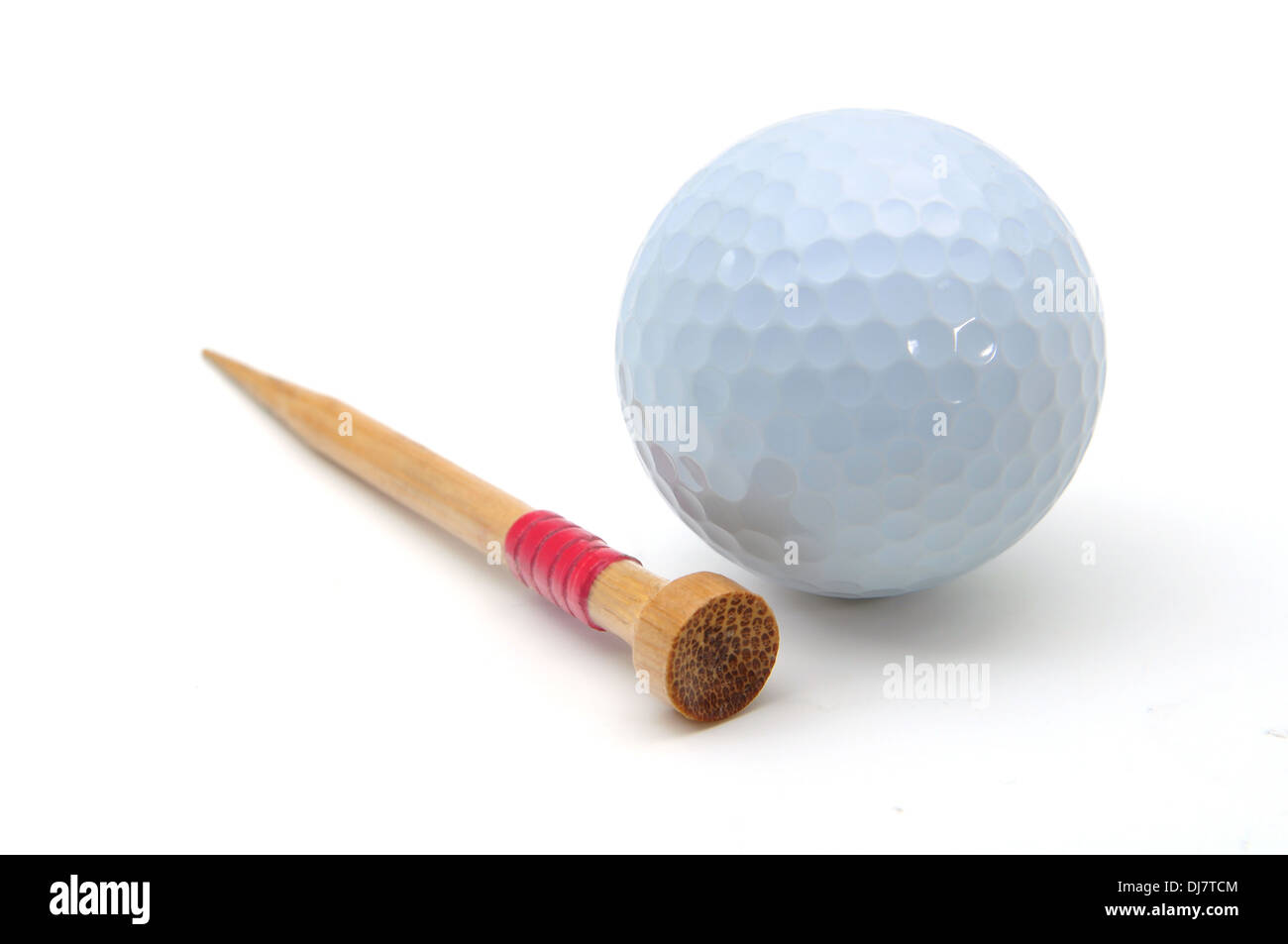 Golf Ball and Tee Stock Photo