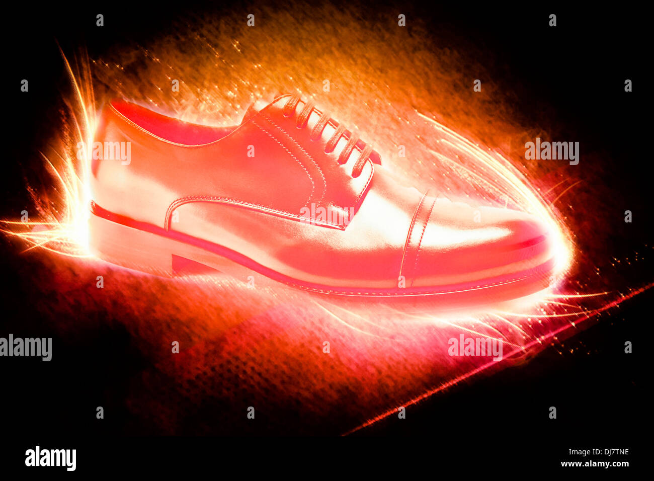 shoes on fire Stock Photo Alamy