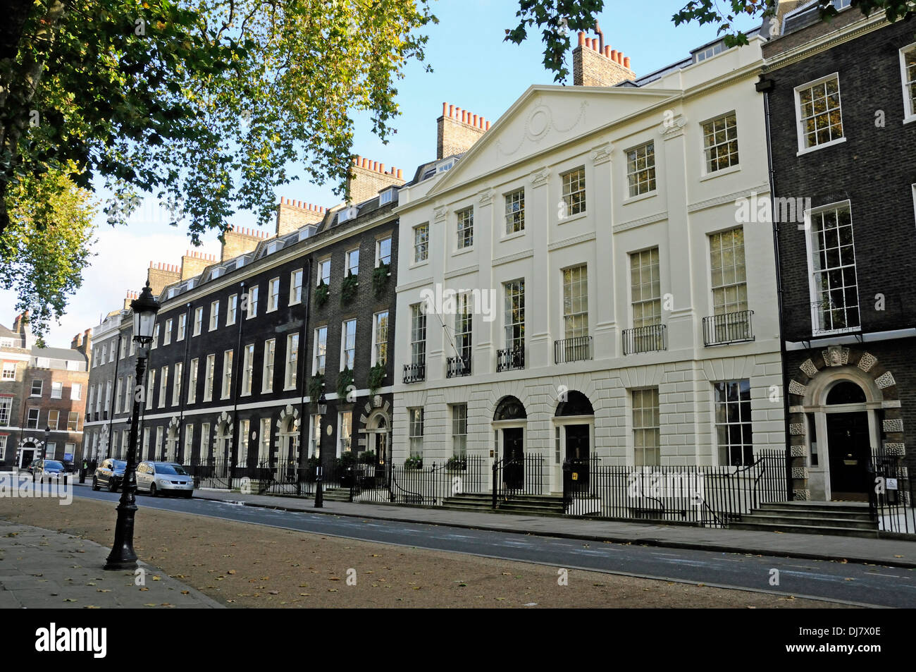 houses Bedford Square Bloomsbury London England UK Stock Photo
