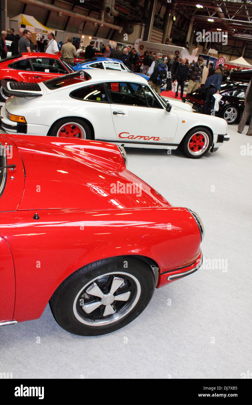 Classic Porsche 911's on display at the 2013 Birmingham NEC Classic Car Show Stock Photo