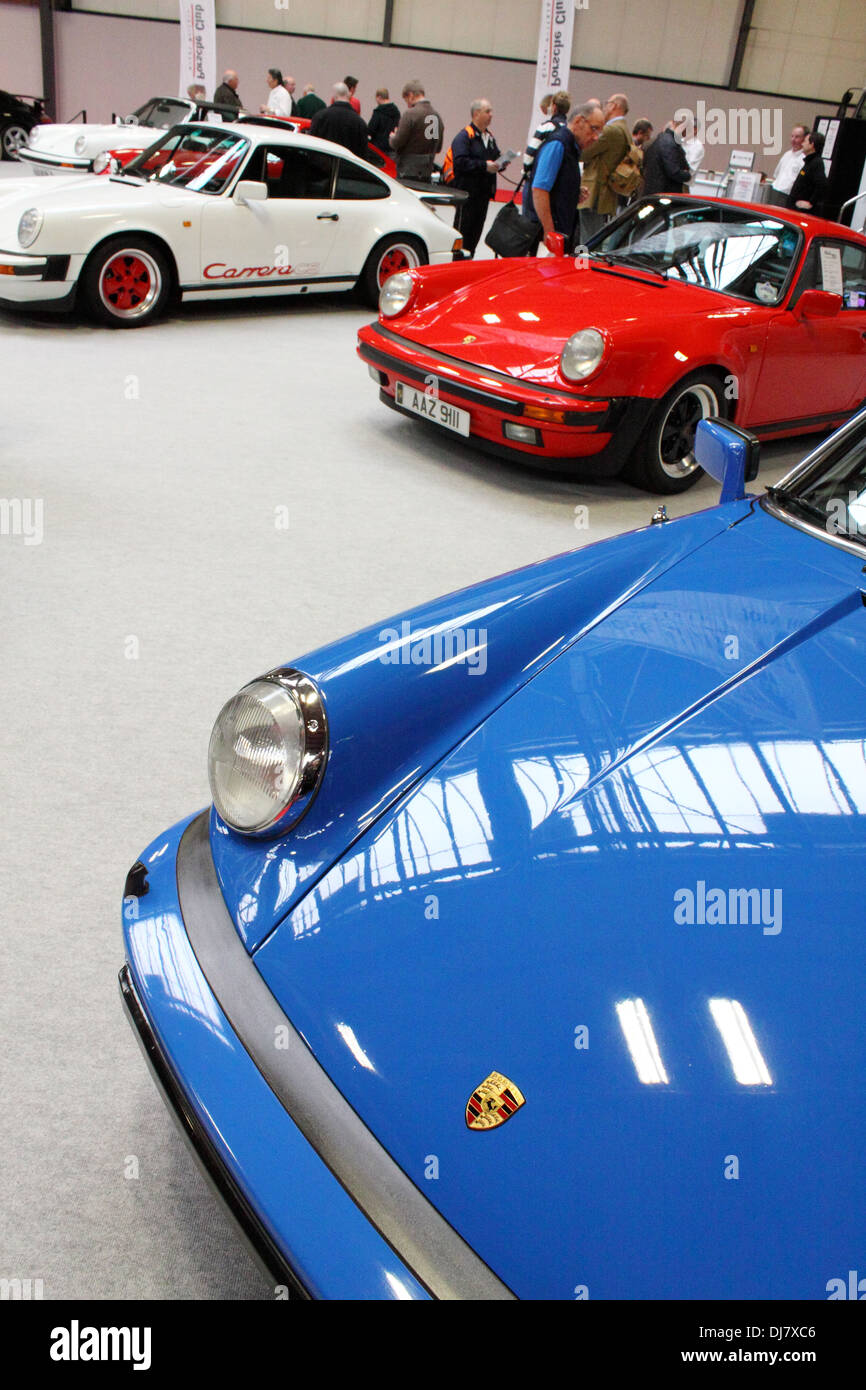 Classic Porsche 911's on display at the 2013 Birmingham NEC Classic Car Show Stock Photo