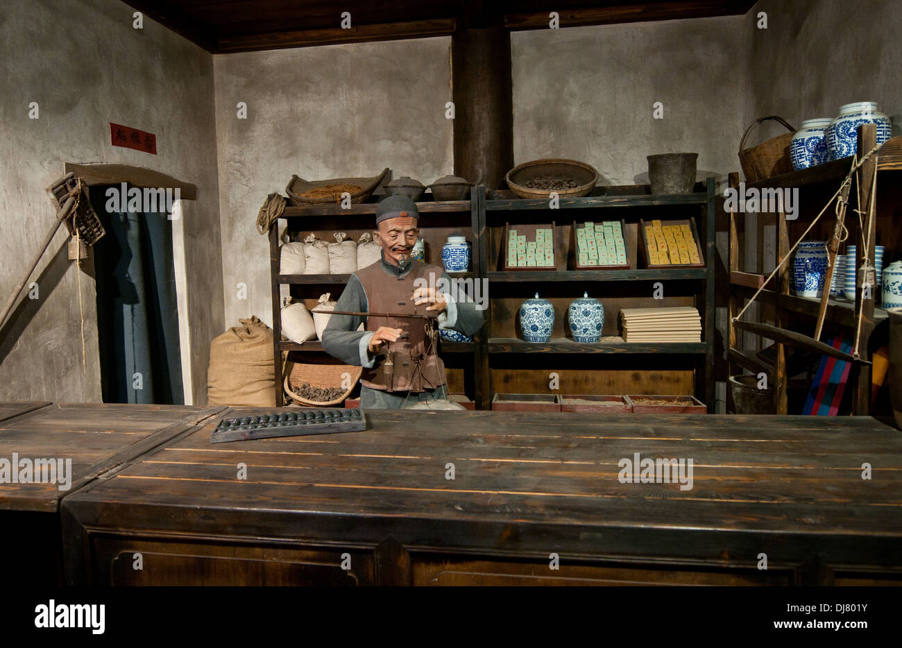 Shop in ancient times scene in The Temple of Confucius at Guozijian ...