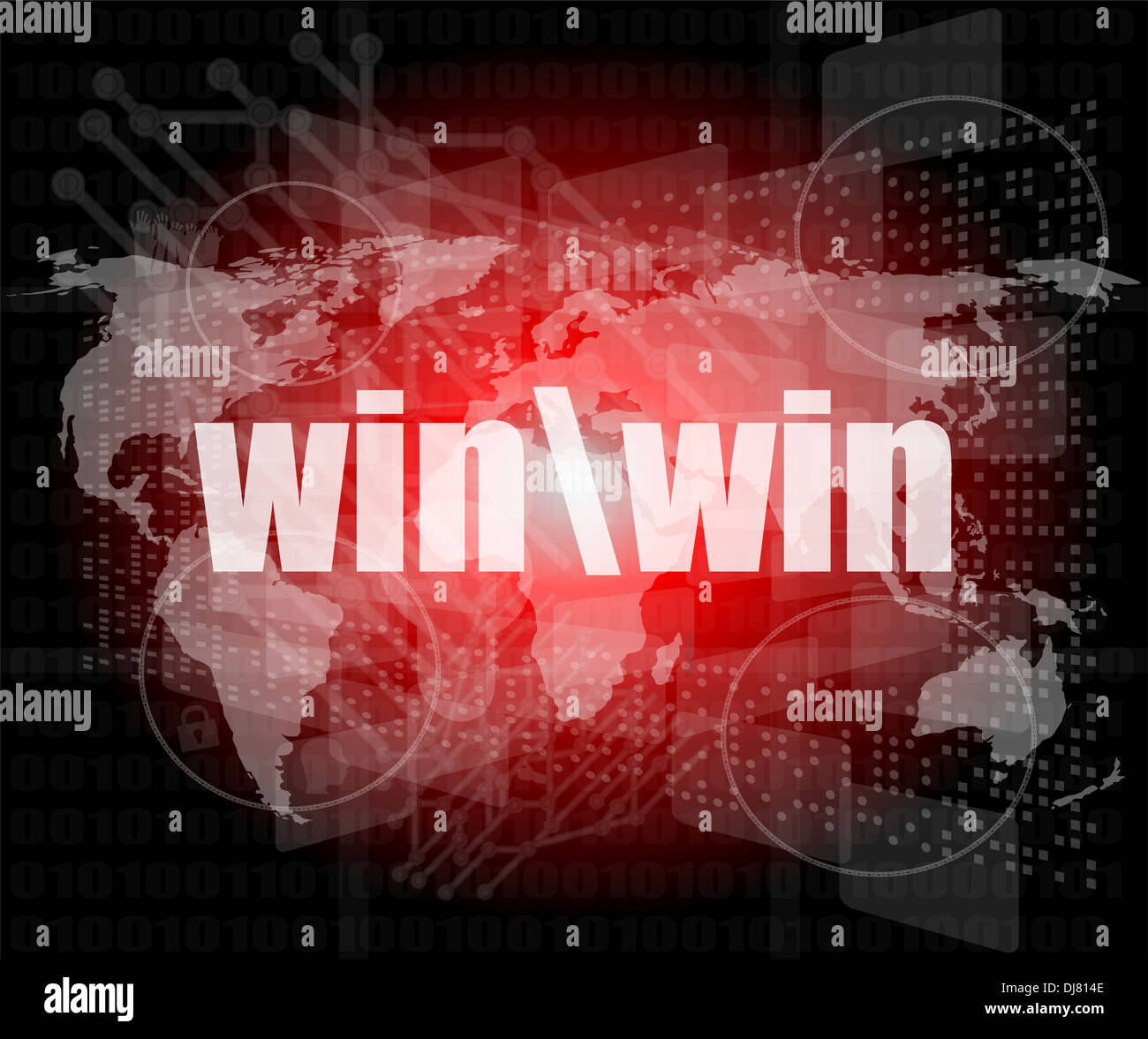 win word on digital touch screen interface Stock Photo - Alamy