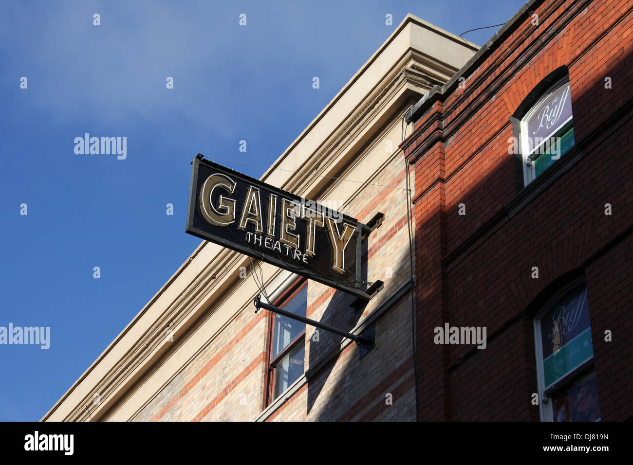 Gaiety Theatre Sign in Dublin Stock Photo