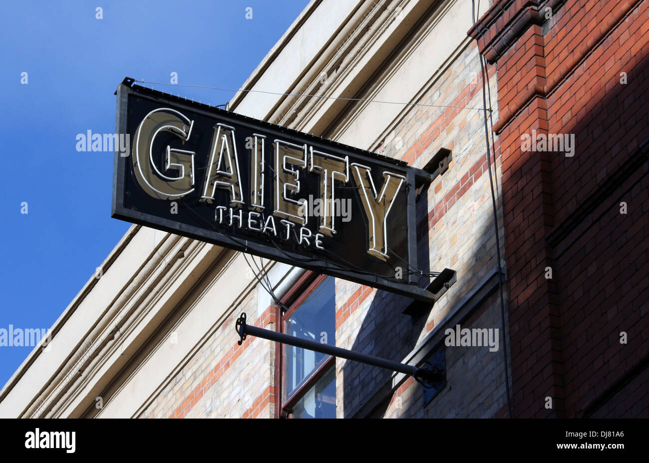Gaiety Theatre Sign in Dublin Stock Photo