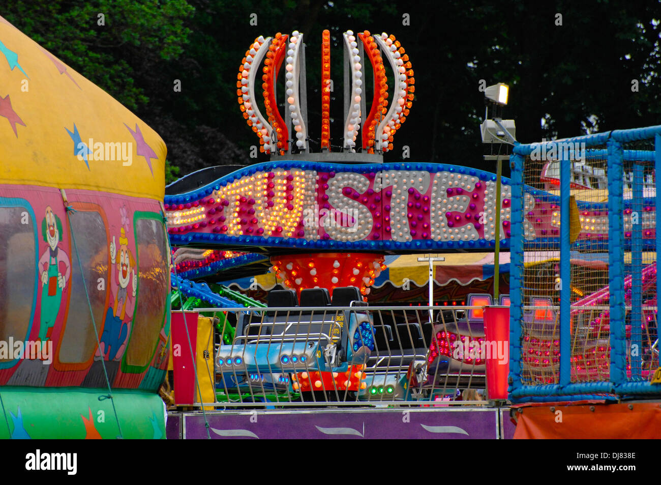 Funfair twister ride Abington park Northampton Stock Photo - Alamy