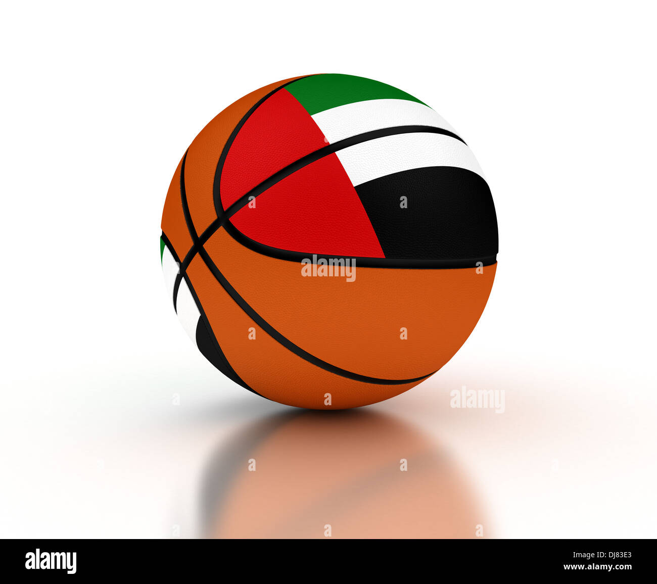 United Arab Emirates Basketball Team (isolated with clipping path Stock