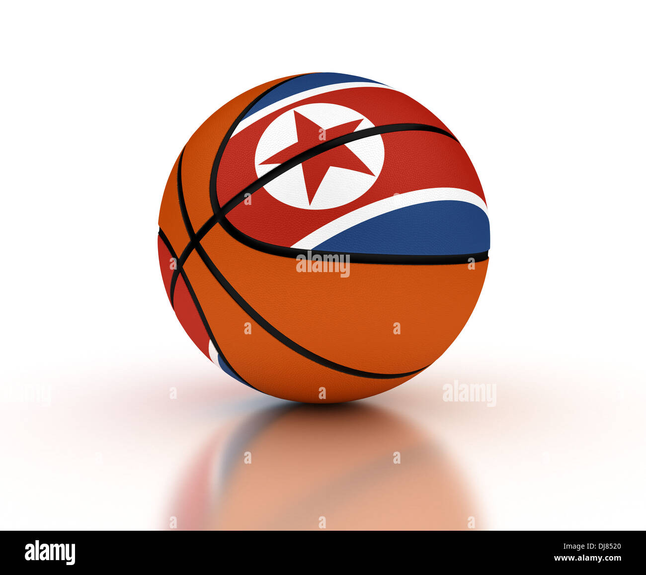 North Korean Basketball Team (High Resolation computer generated image