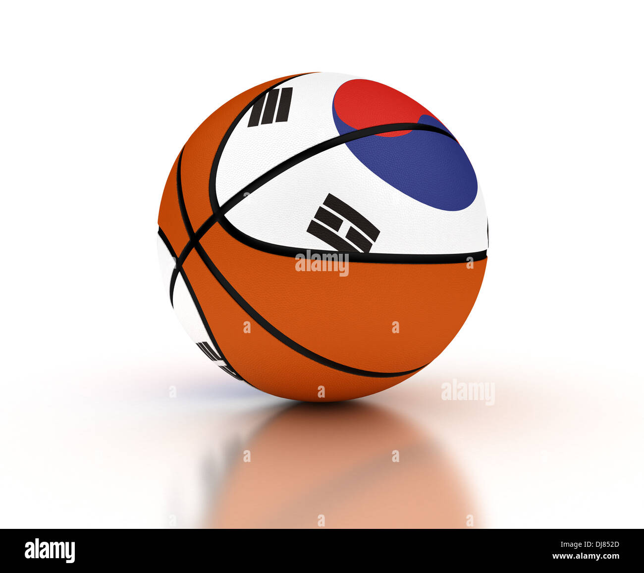 South Korean Basketball Team (High Resolation computer generated image) Stock Photo