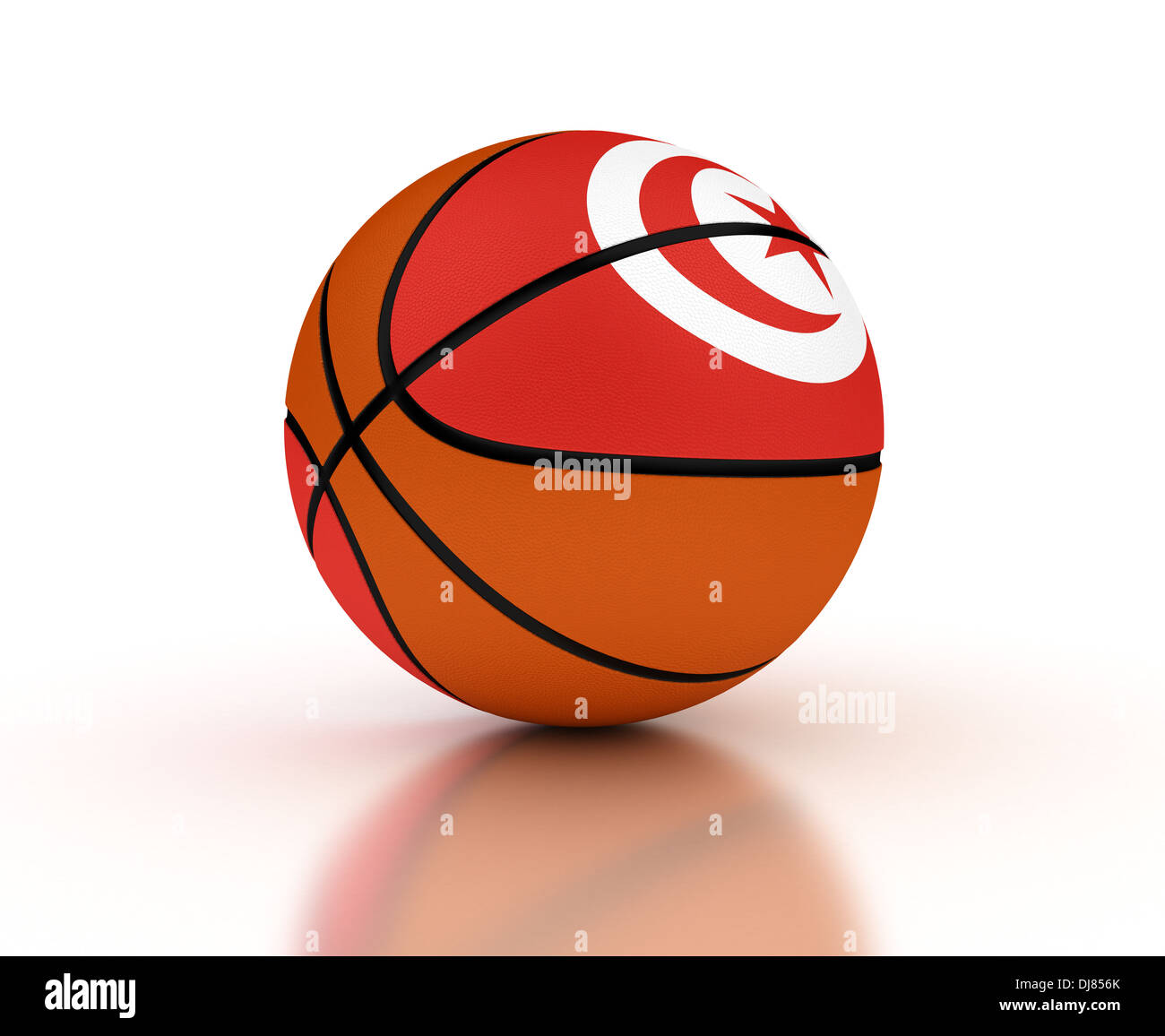 Tunisian Basketball Team (High Resolation computer generated image) Stock Photo