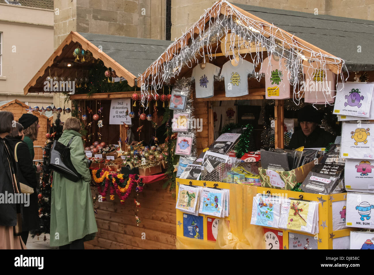 Bath, Somerset Christmas Market stalls Stock Photo Alamy
