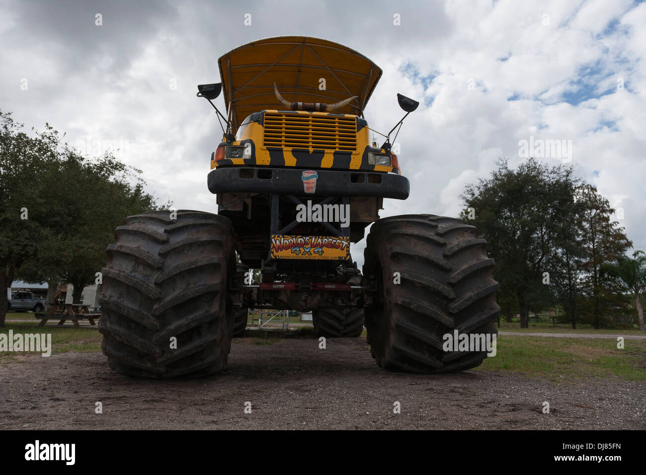 Worlds largest Monster Truck given Safari tours at the Showcase of Citrus  in Clermont, Florida USA Stock Photo - Alamy