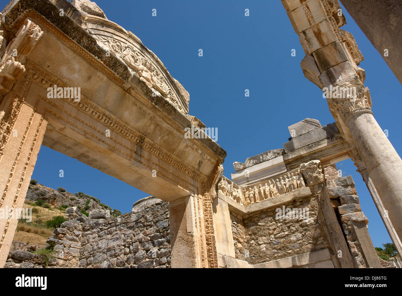 Temple of Hadrian Arch at Ephesus, Turkey Stock Photo