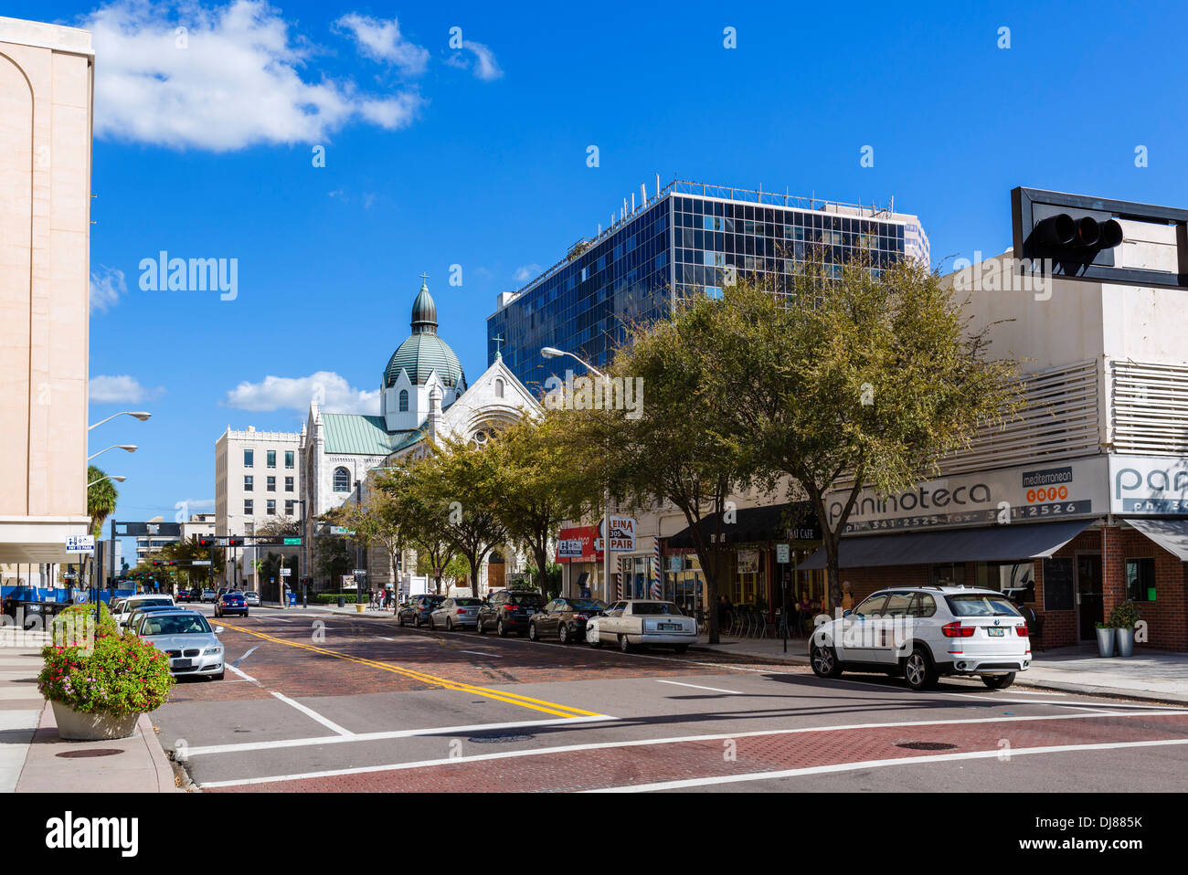 East Twigg Street in downtown Tampa, Florida, USA Stock Photo