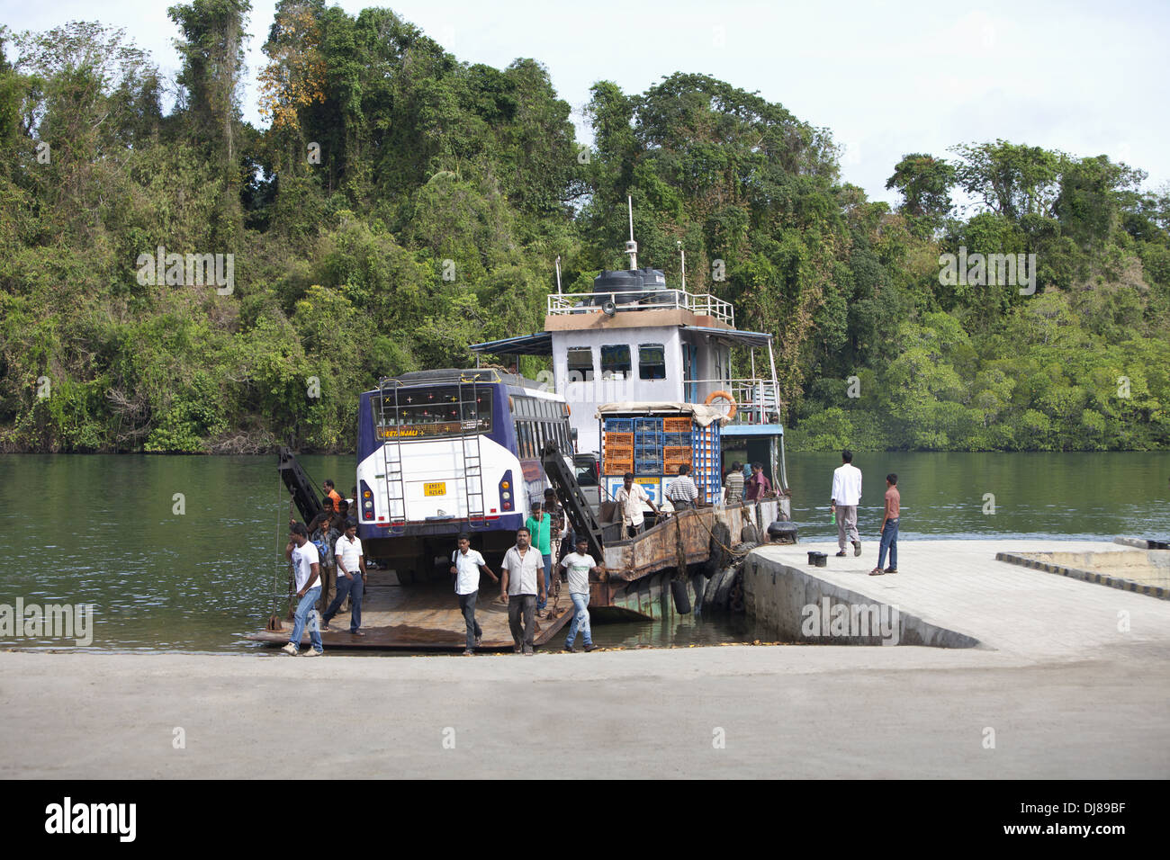 Government vehicle ferry, Andaman Island, India Stock Photo Alamy