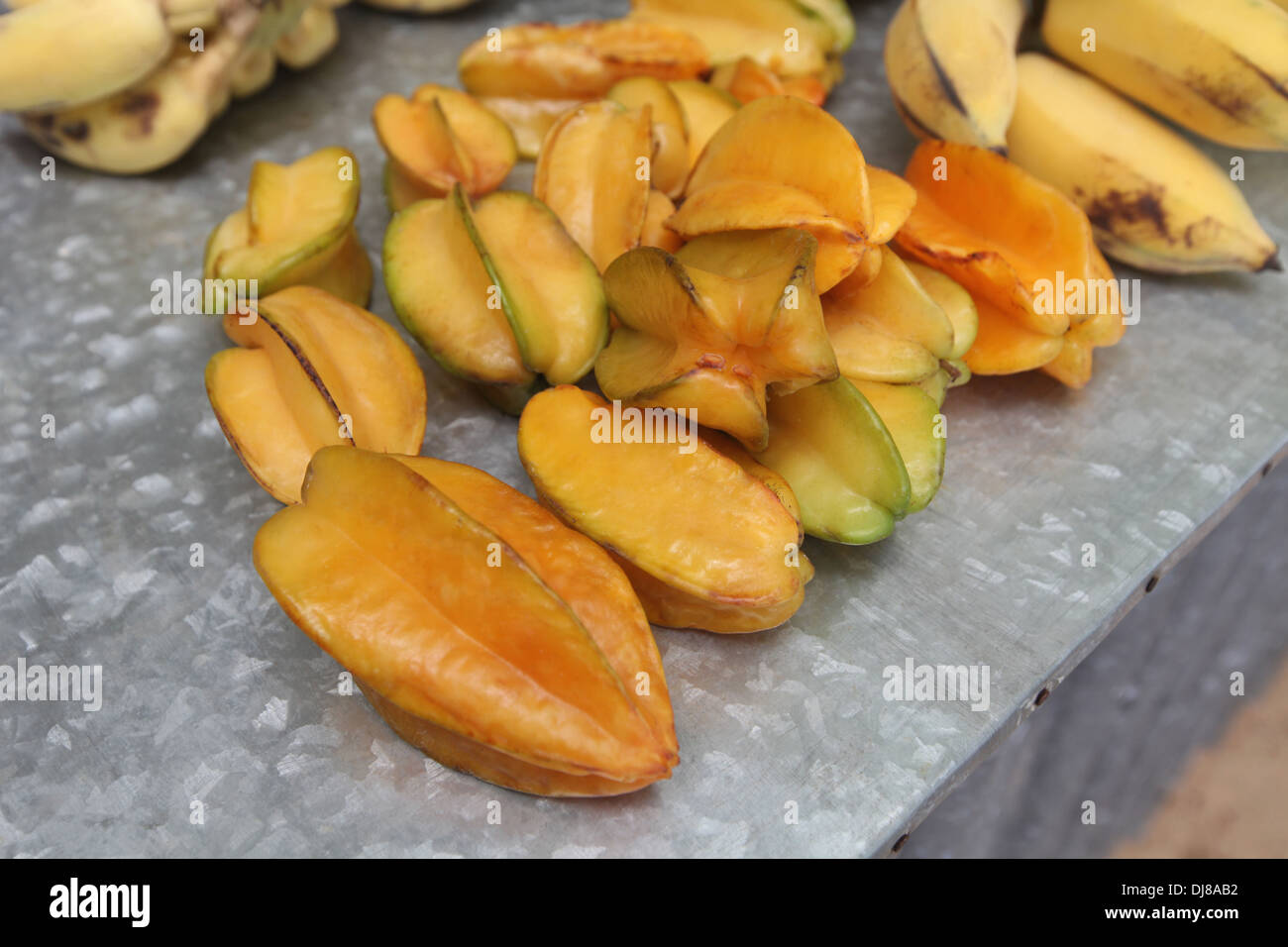 Yummy Carambola, Starfruit, Neil Island, Andaman and Nicobar islands, India Stock Photo