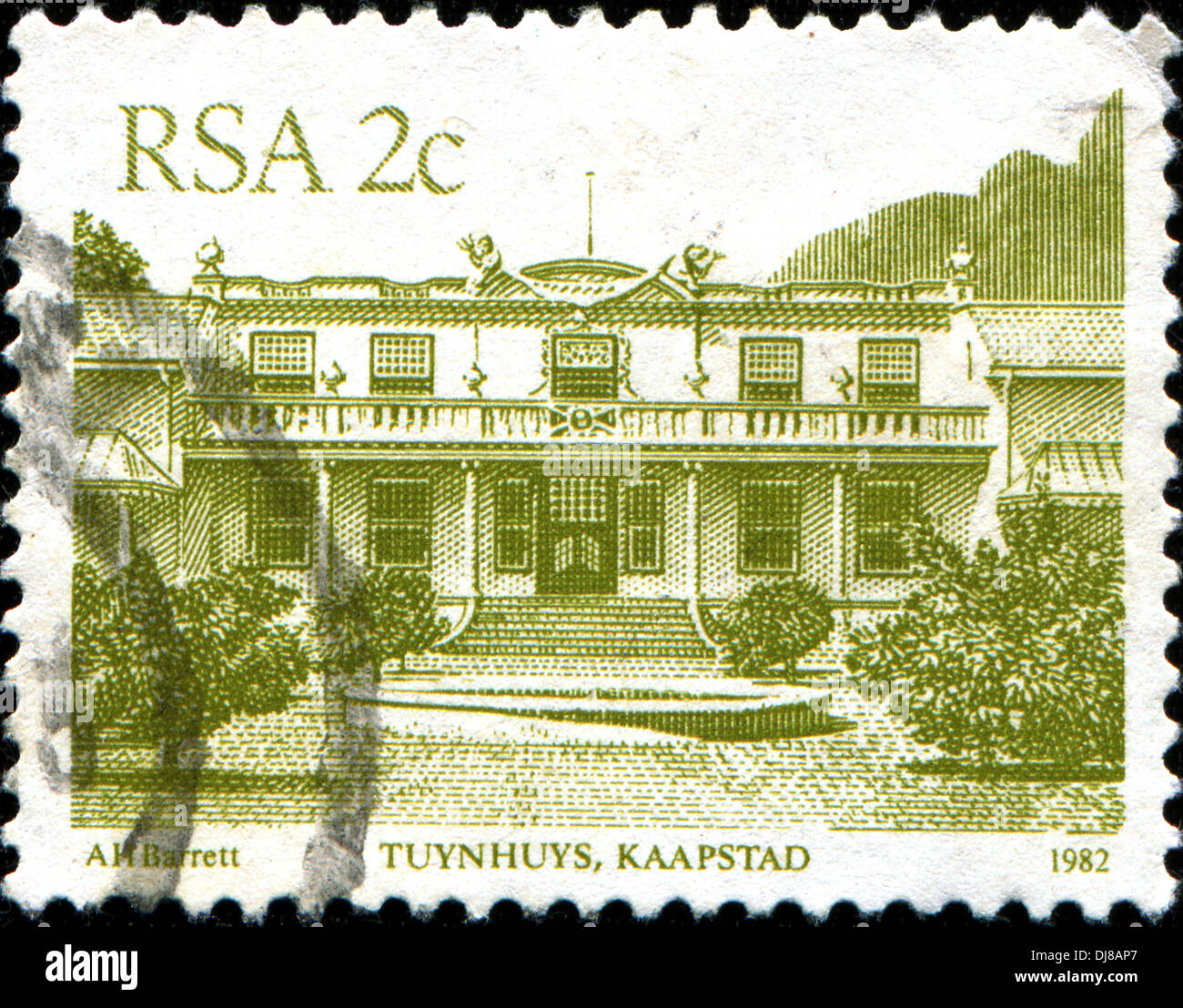 SOUTH AFRICA - CIRCA 1982: A stamp printed in South Africa (RSA) shows Tuynhuys, Kaapstad, circa 1982  Stock Photo