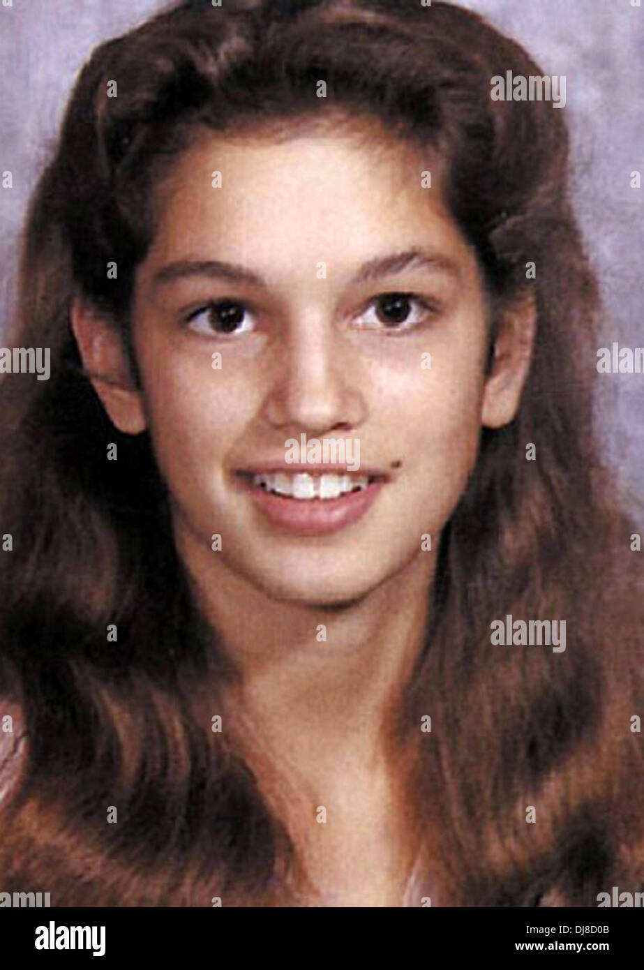 Cindy Crawford before famous. Date, year and place unknown Stock Photo