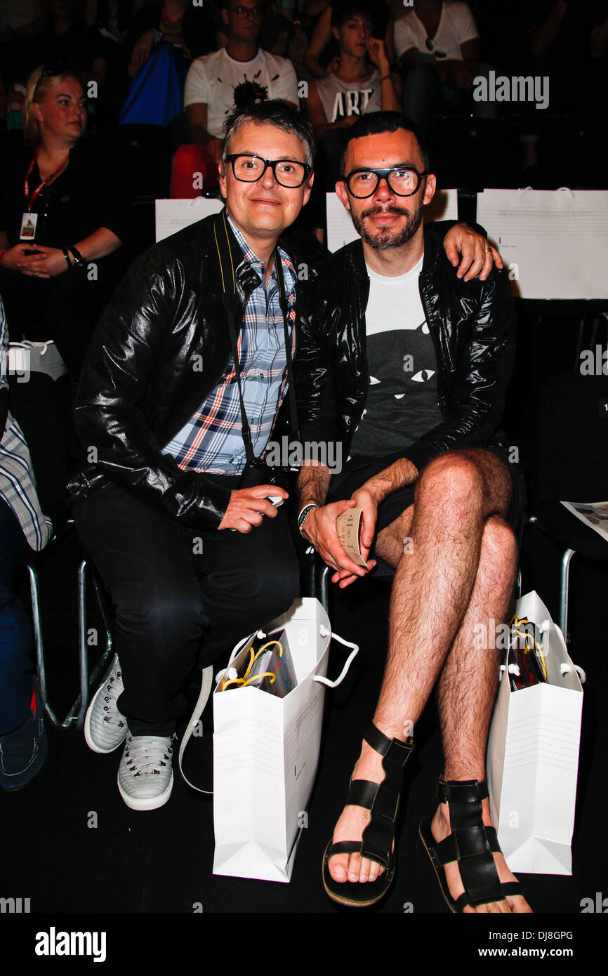 Rolf Scheider and Julien Peltier at Mercedes Benz Fashion Week Berlin