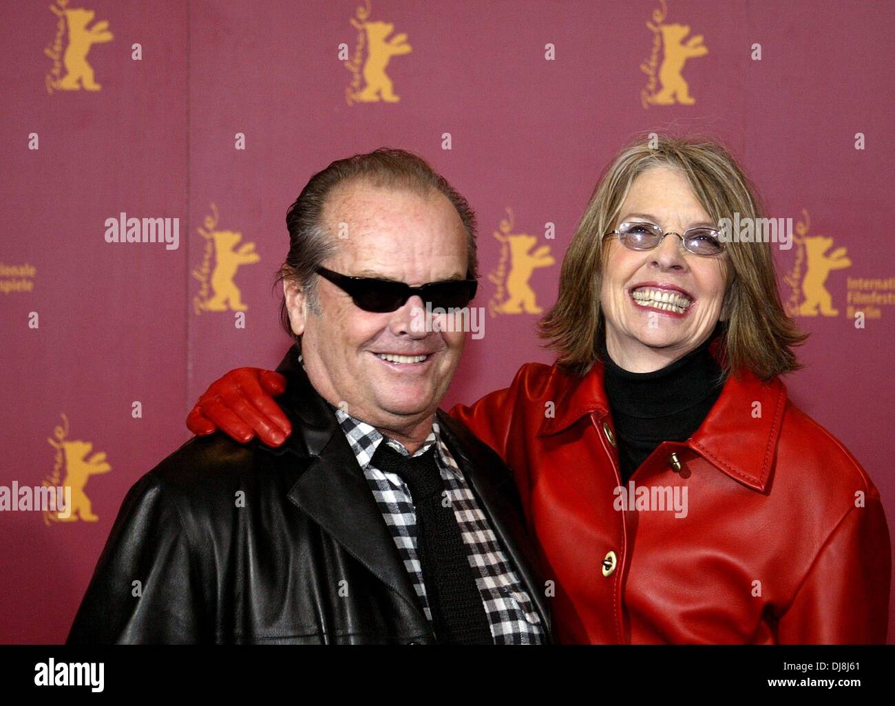 Diane Keaton and Jack Nicholson at the photocall of "Something's Gotta Give" during the Berlinale 2004. Stock Photo