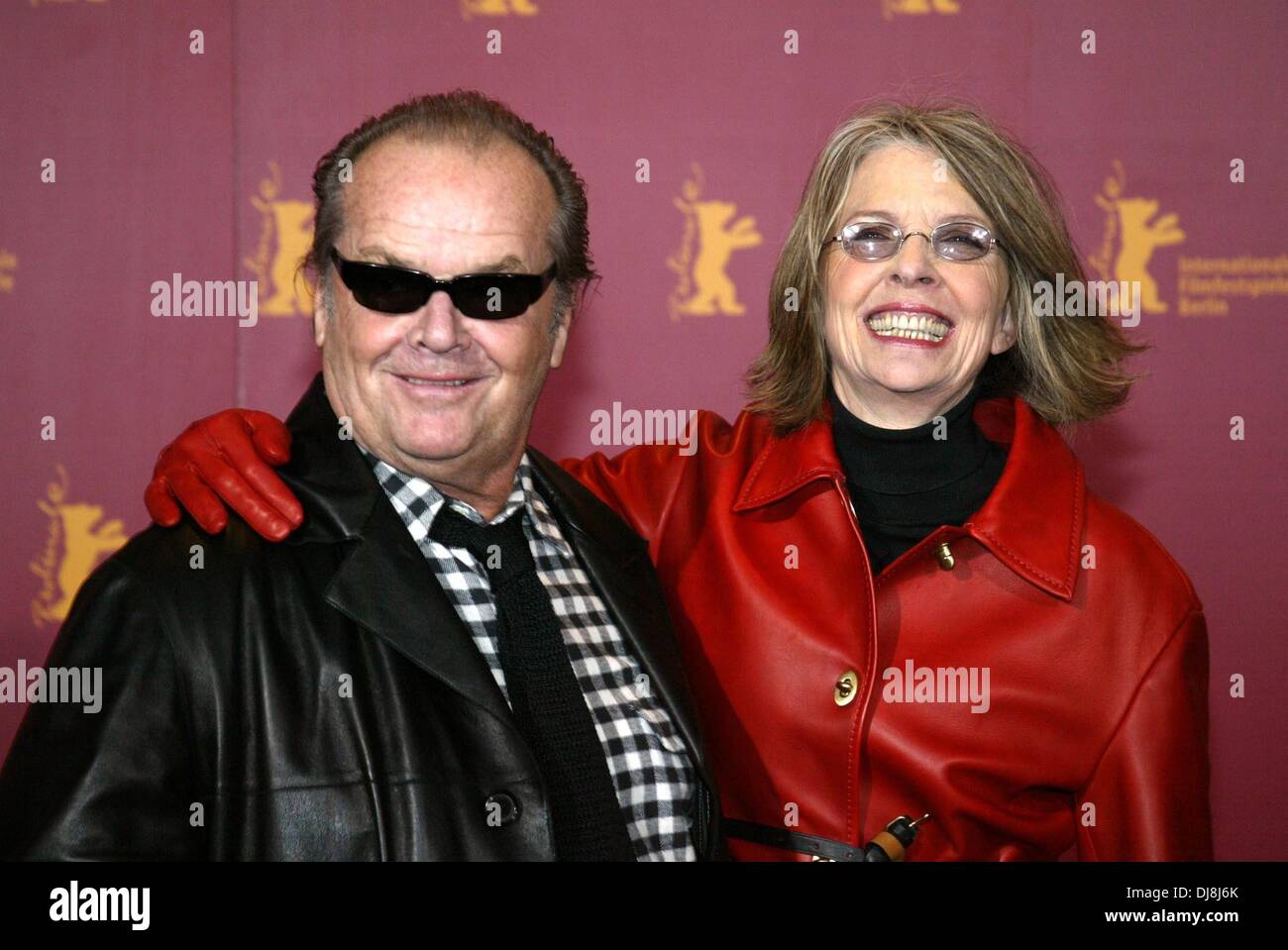 Diane Keaton and Jack Nicholson at the photocall of 'Something's Gotta Give' during the Berlinale 2004. Stock Photo