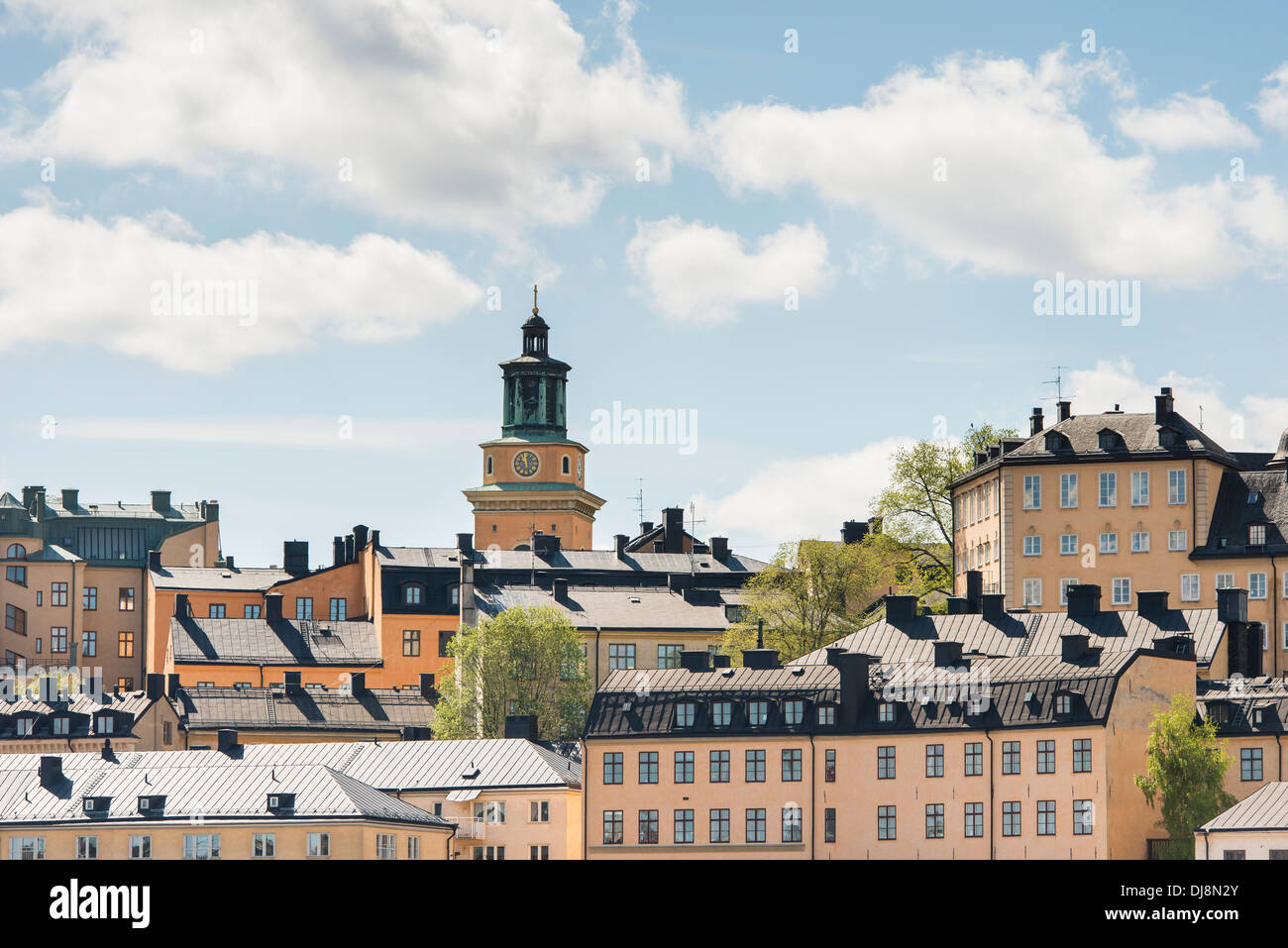 Old buildings in central Stockholm, Sweden. Stock Photo