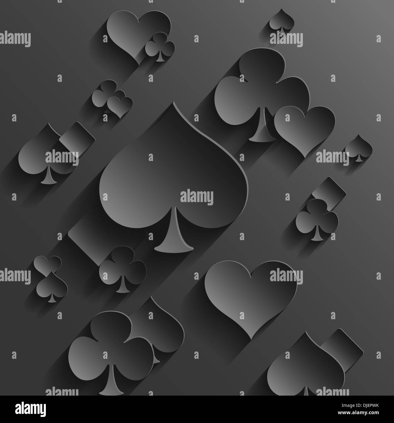 Abstract Background with Playing Cards Elements Stock Photo