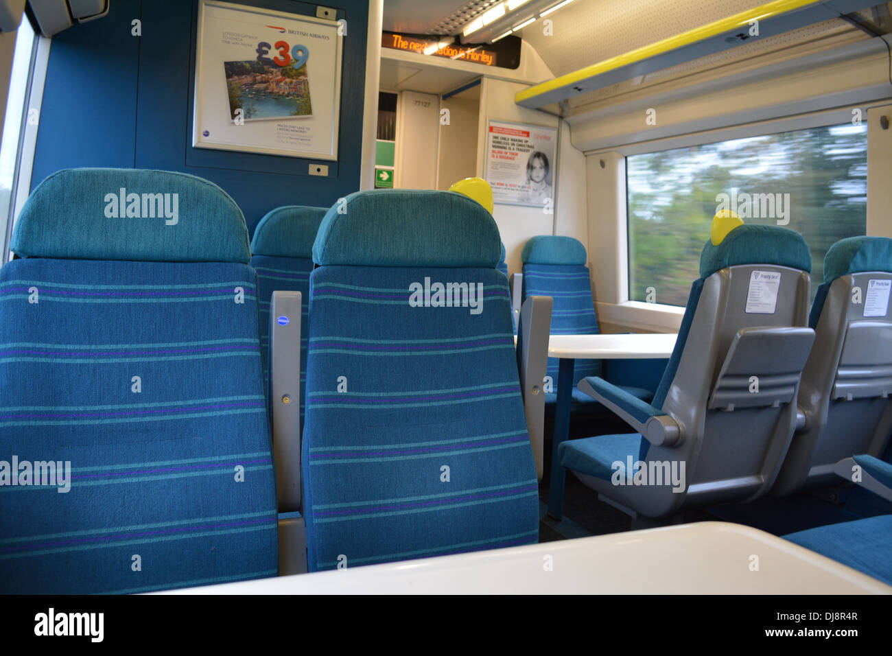Empty seats on South Eastern trains, London, UK Stock Photo