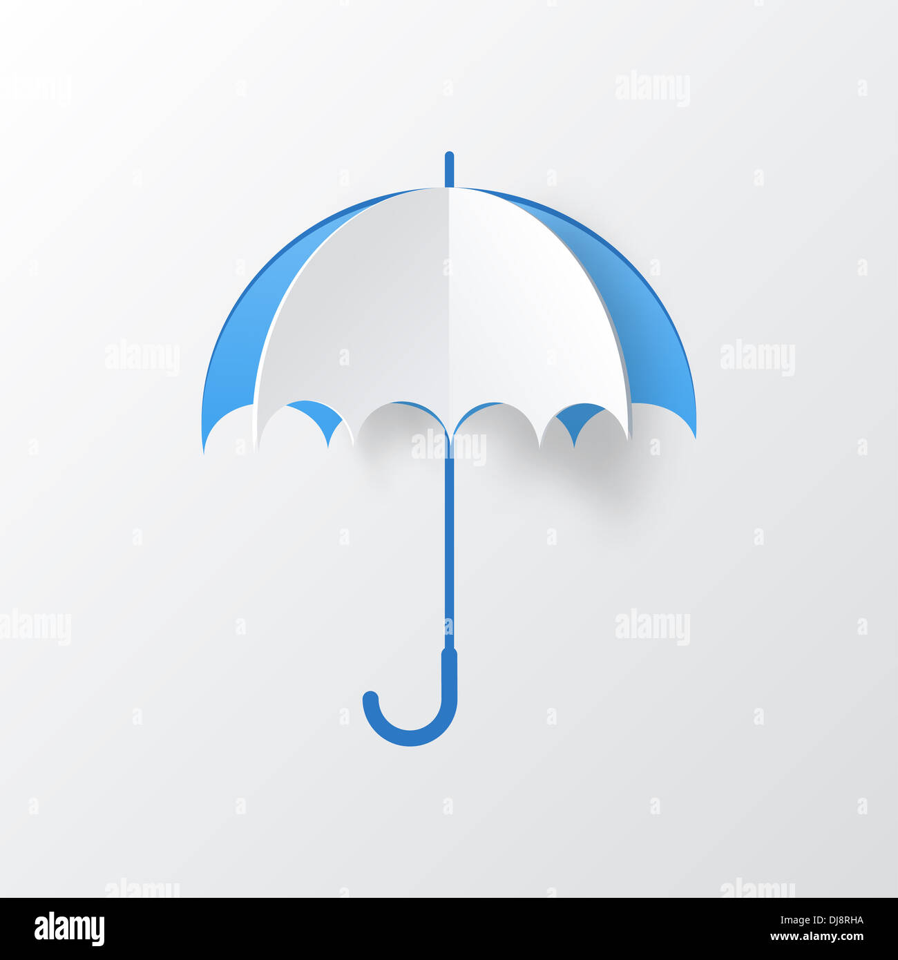 Abstract Umbrella Cut of Paper on White Background Stock Photo - Alamy