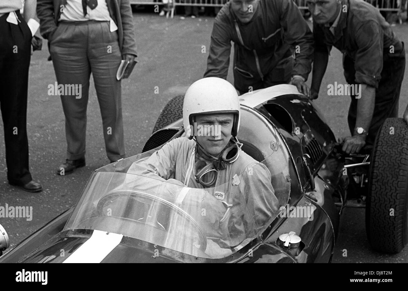 Keith Green in a Cooper Maserati T45 at the British Grand Prix, Silverstone, England 16 July 1960. Stock Photo