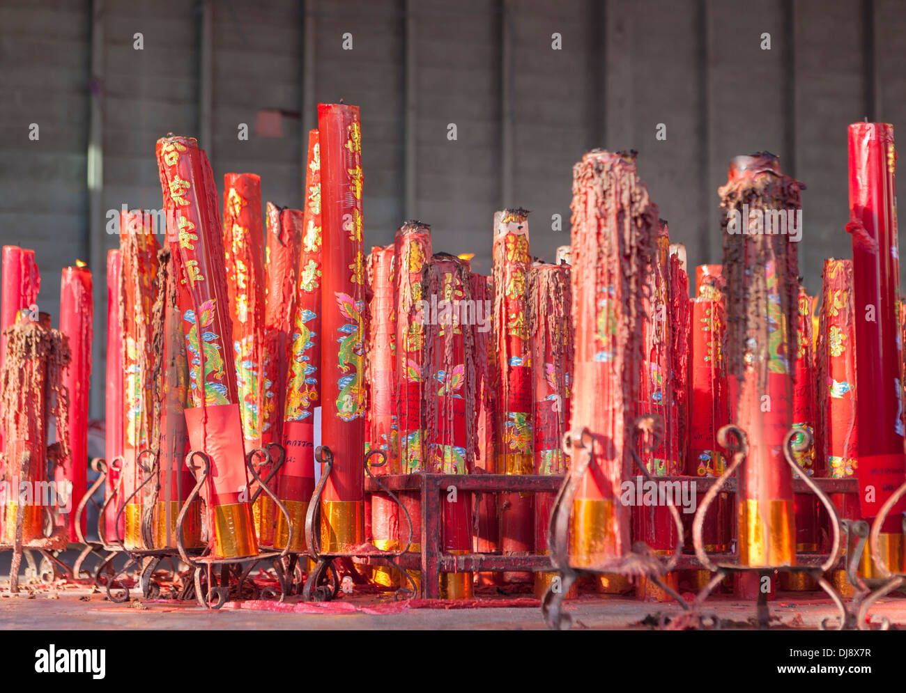 Chinese candles for chinese new year celebrations Stock Photo Alamy