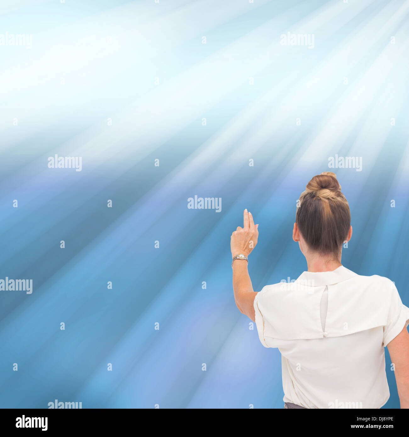 Hand two pointing fingers hi-res stock photography and images - Alamy