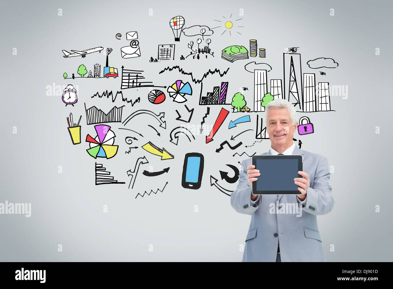 Mature elegant cheerful businessman hi-res stock photography and images ...
