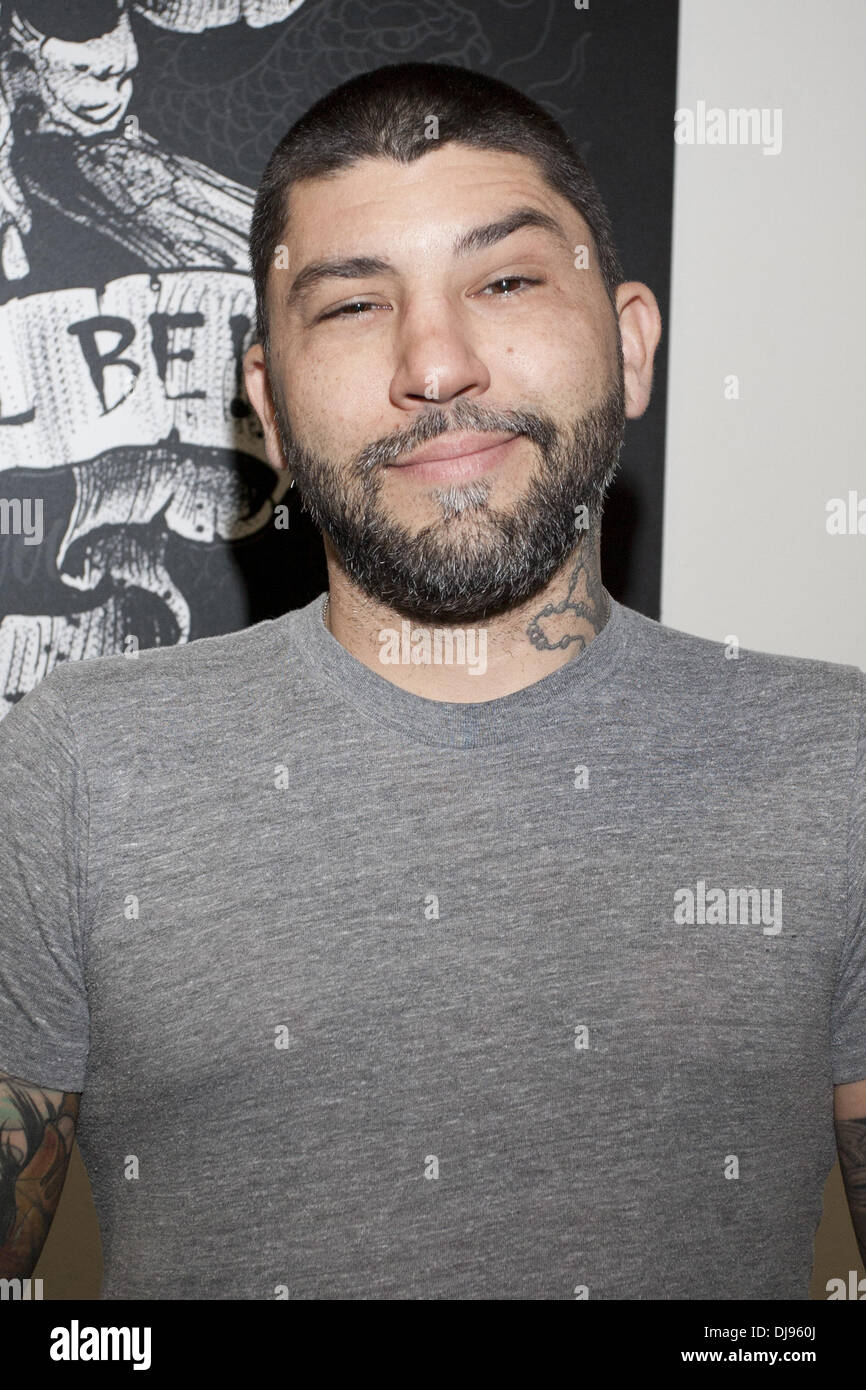 Darren Brass at the grand opening of Wildcat piercing & tattoo studio. Hamburg, Germany 11.06.