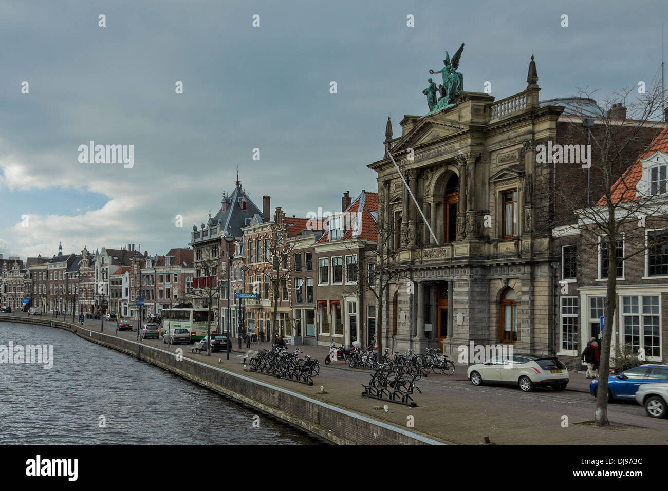Teylers Museum, a Unesco listed building, situated on River Spaarne, Haarlem, North Holland, The Netherlands Stock Photo