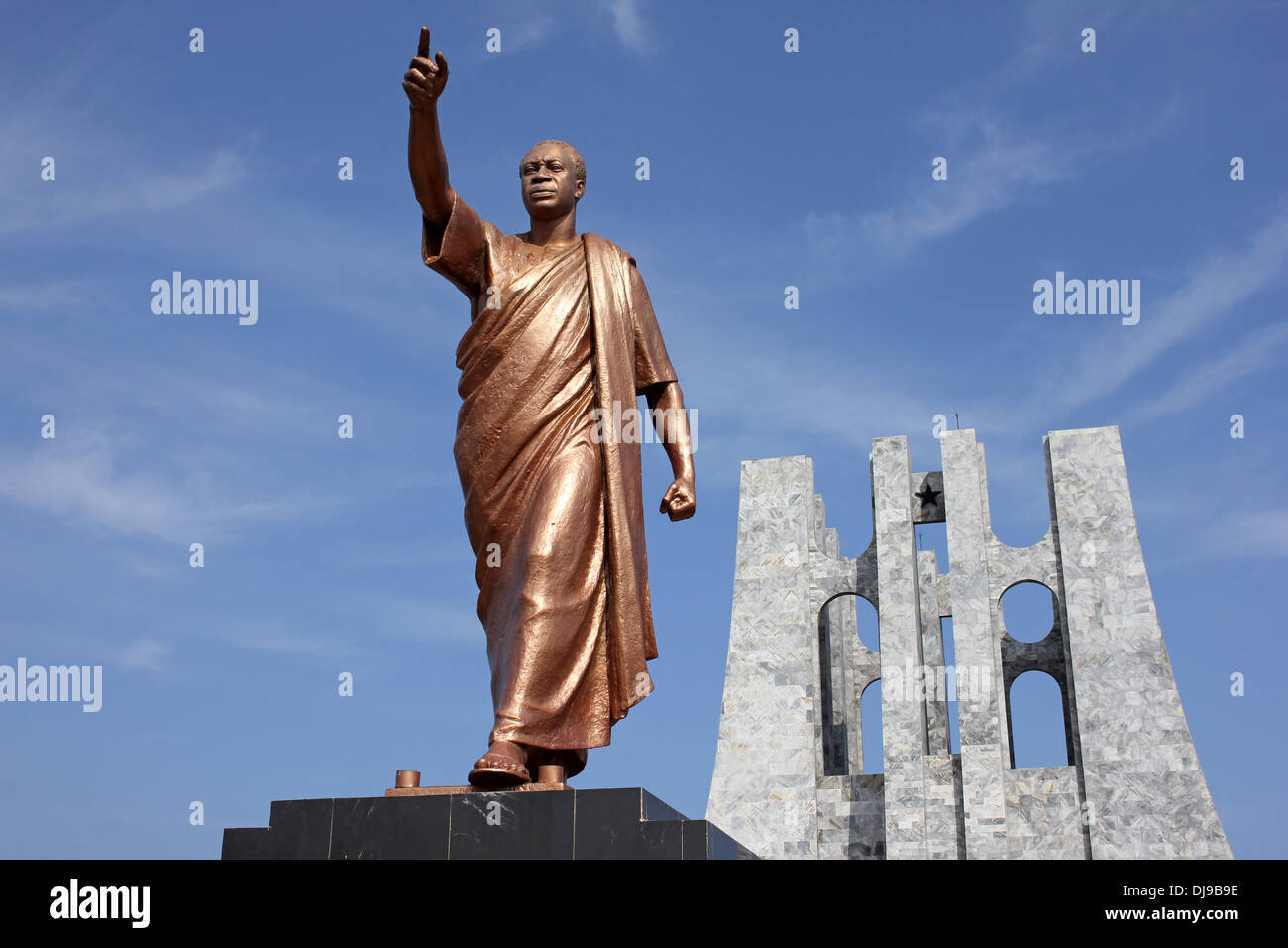 Statue Of Kwame Nkrumah, Memorial Park, Accra, Ghana Stock Photo