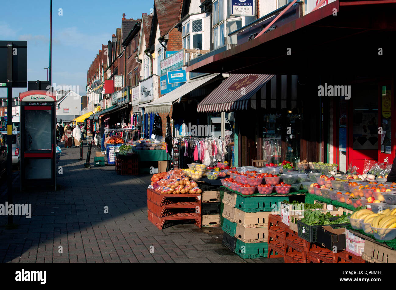 Stratford Road shops, Sparkhill, Birmingham, UK Stock Photo