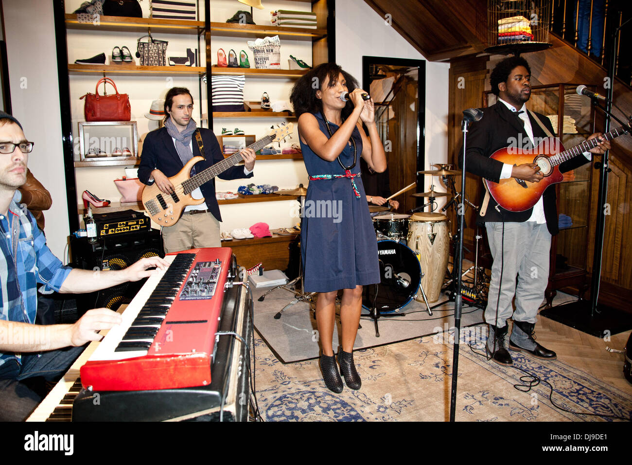 Y'Akoto attending Tommy Hilfiger Store Event 'The Promise' at Alte Post.  Hamburg, Germany - 18.04.2012 Stock Photo - Alamy