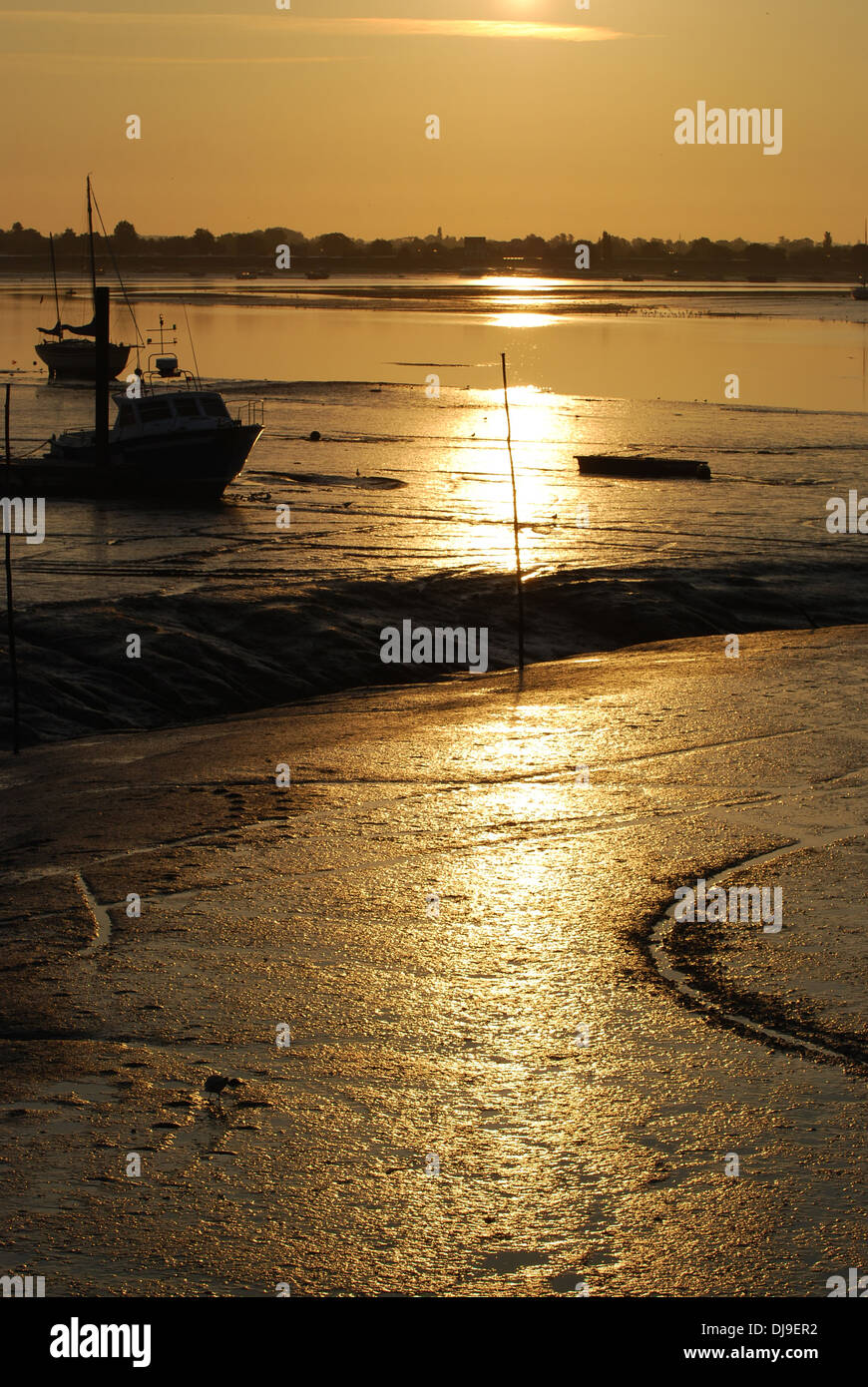 Sunrise on the River Blackwater at Heybridge Stock Photo Alamy