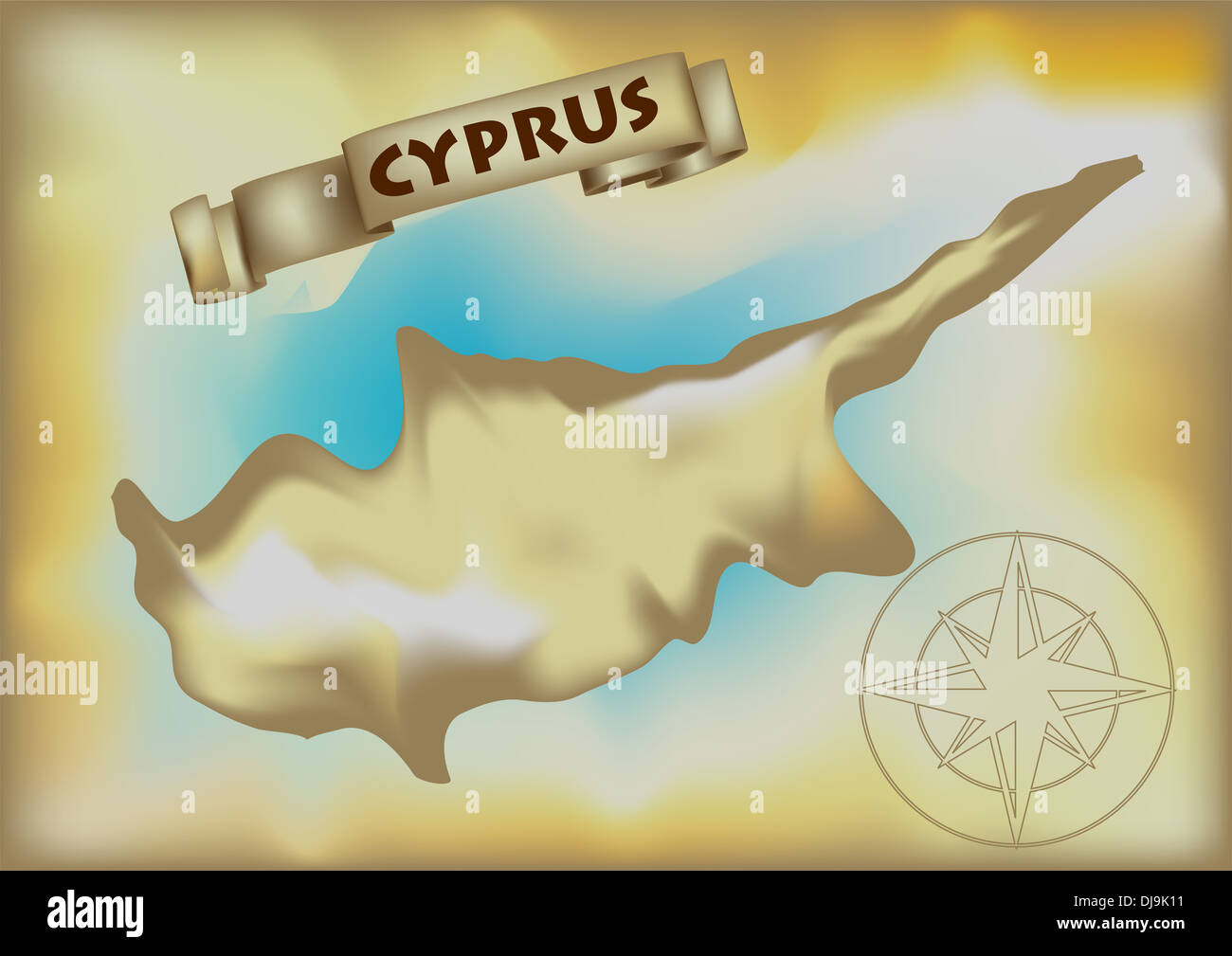 abstract geographical map of cyprus Stock Photo Alamy