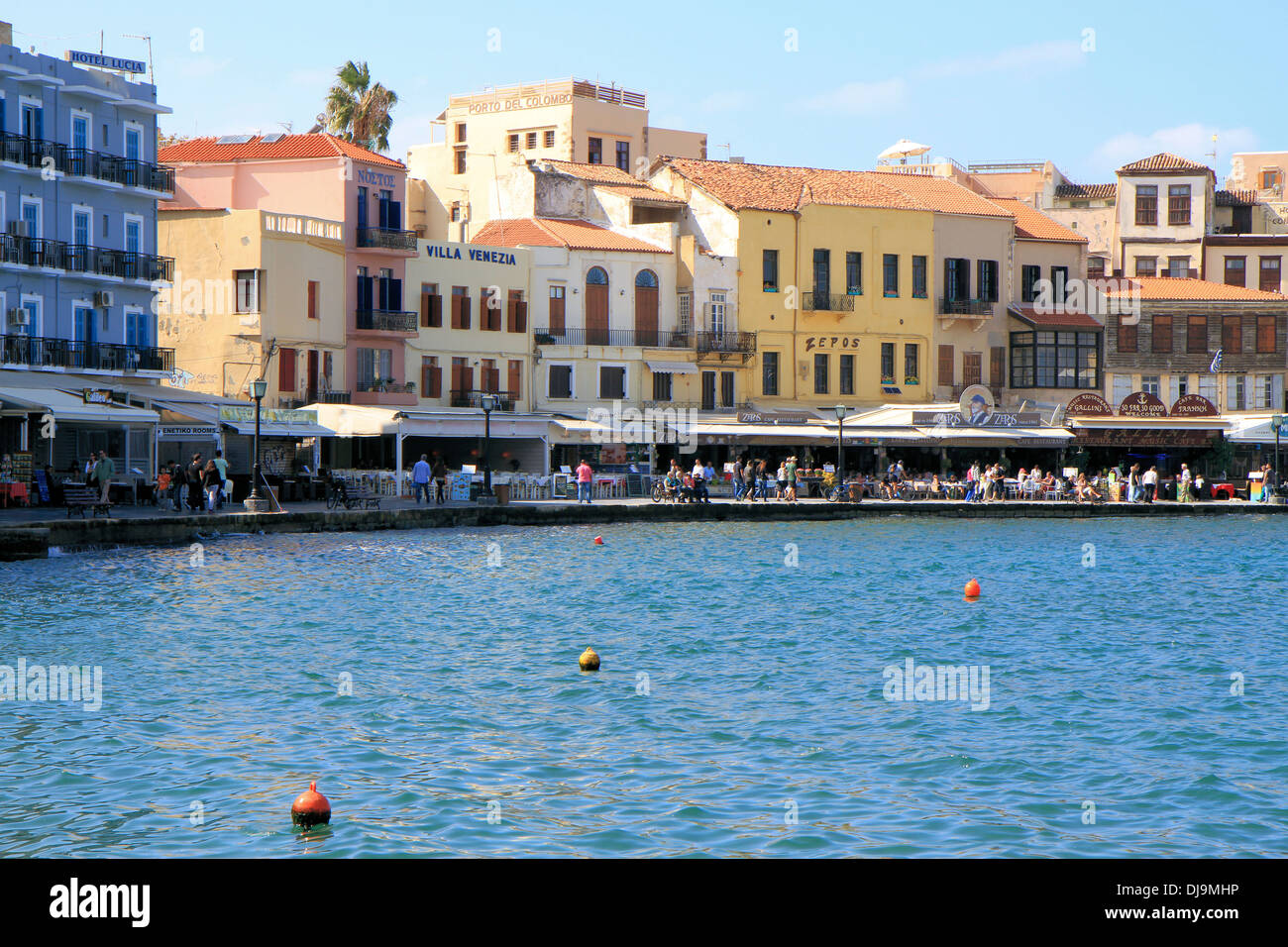 The Venitian port of Chania, Crete, Greece Stock Photo