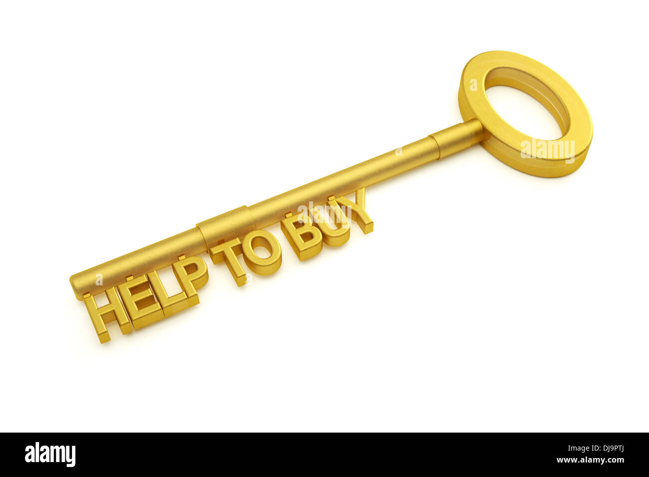 House door key with UK Help to Buy scheme words Stock Photo
