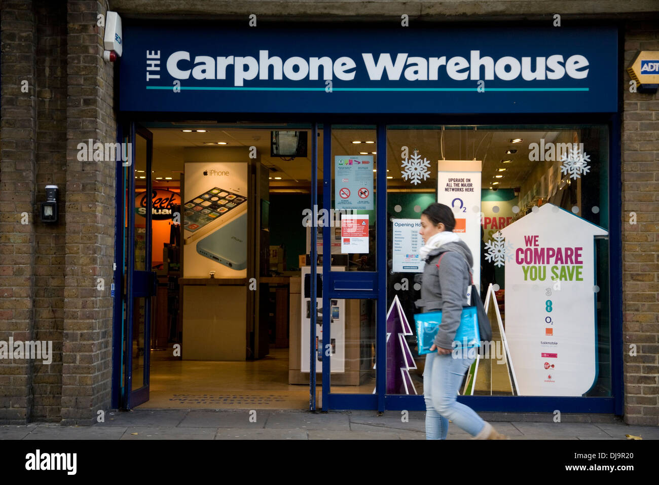 Carphone Warehouse shop front on high street, Islington Stock Photo