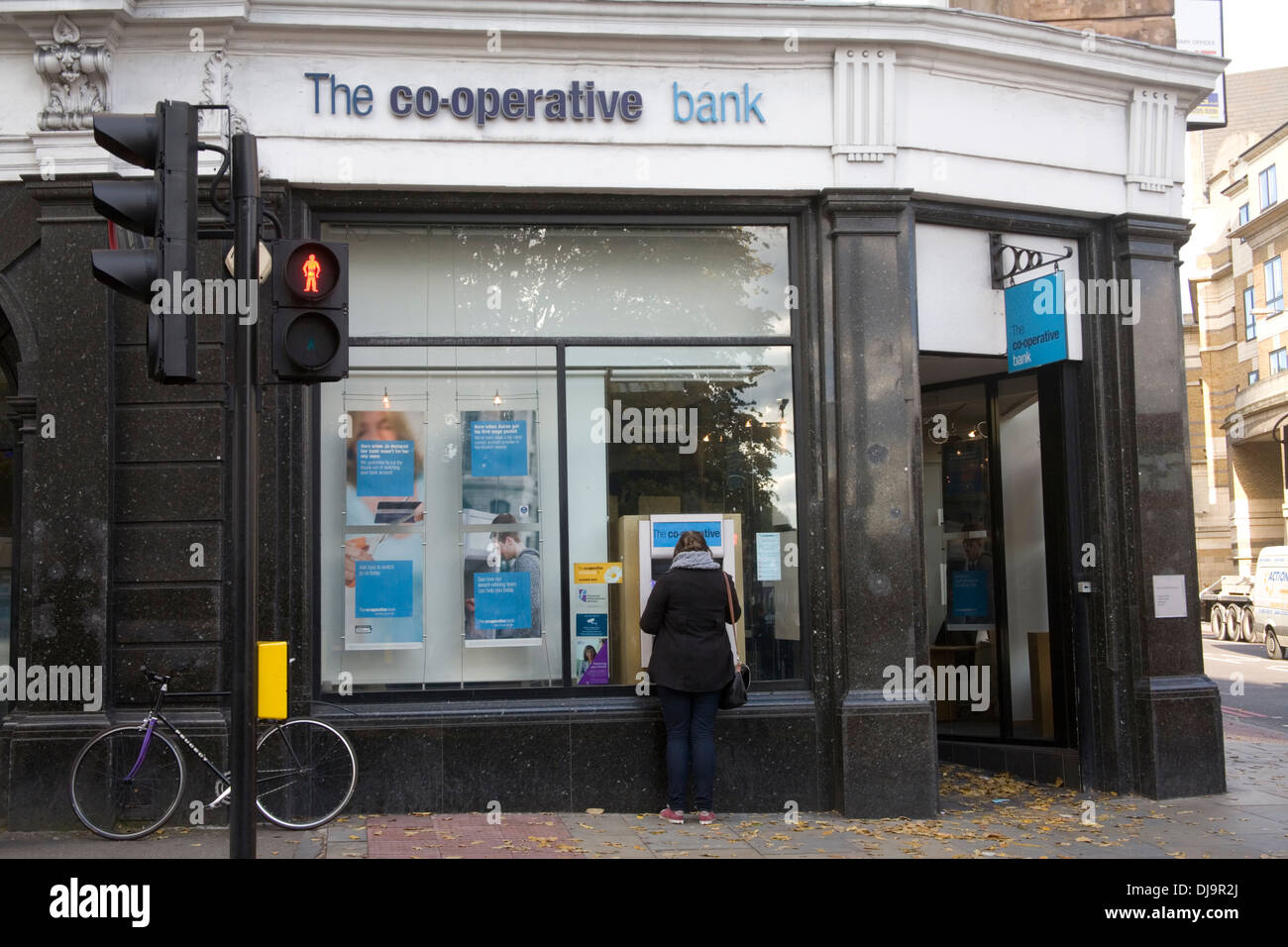 Co-operative bank branch on high street, Islington, London Stock Photo