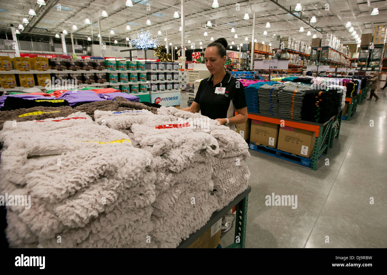 COSTCO warehouse club fully stocked with merchandise sold in bulk at