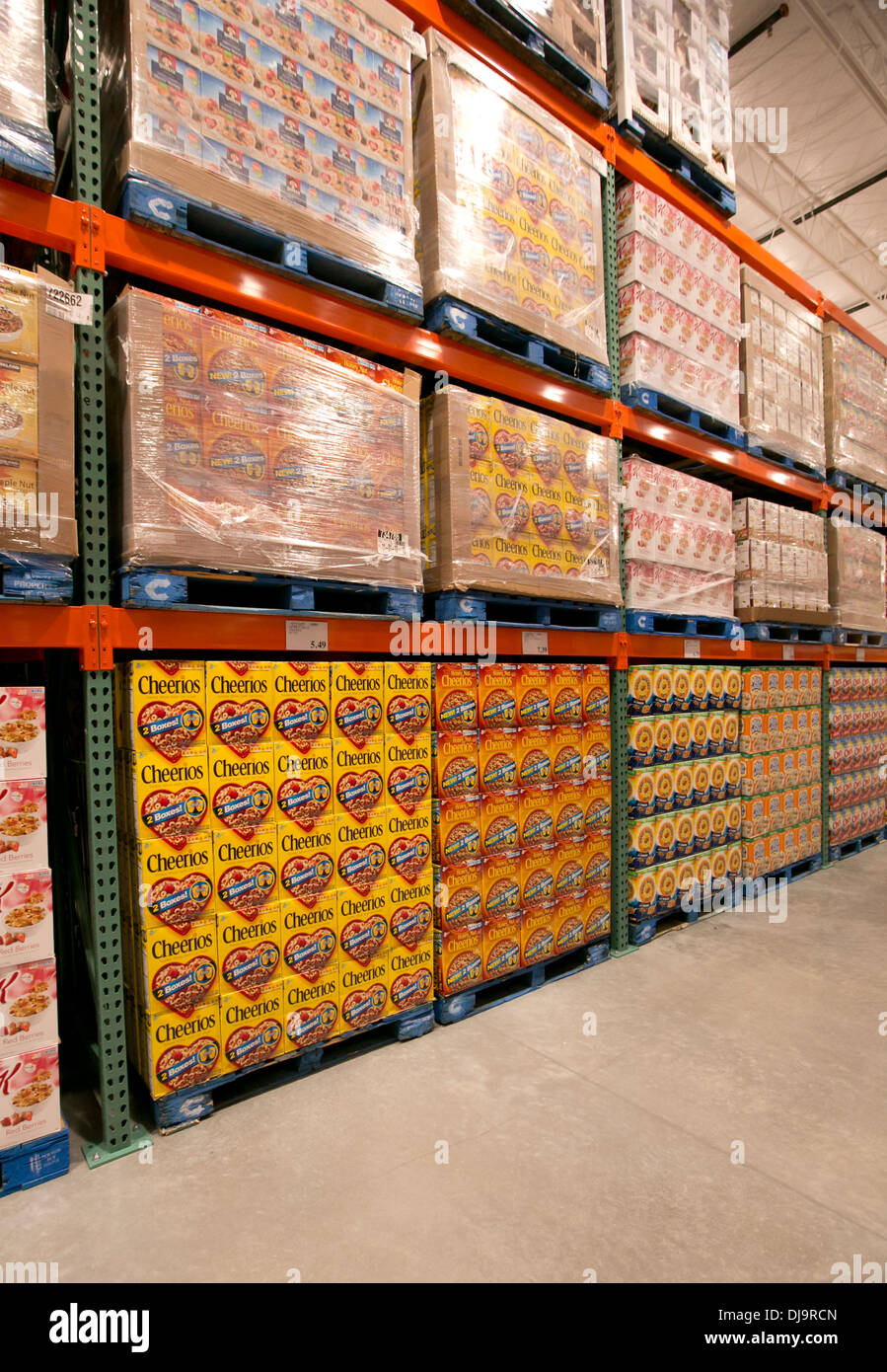 COSTCO warehouse club fully stocked with merchandise sold in bulk at