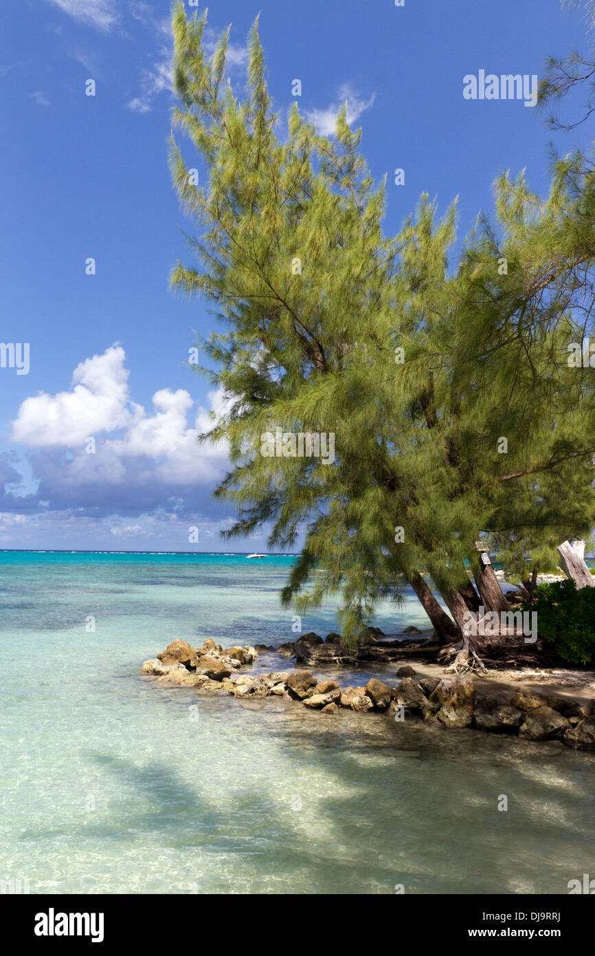 Rum Point Beach on the island of Grand Cayman Stock Photo